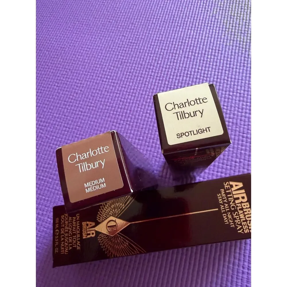 New Charlotte Tilbury Makeup Bundle Hollywood Wand Airbrush Setting Spray Lot